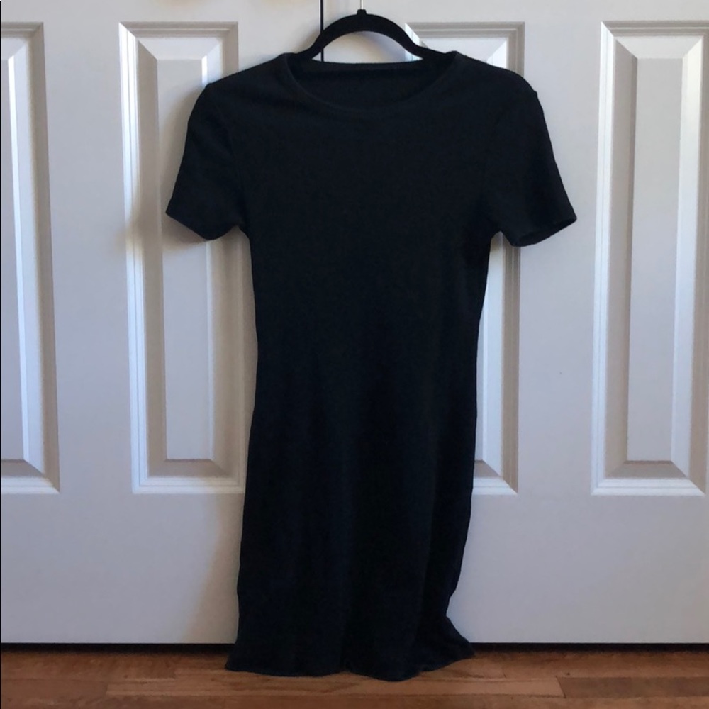 Brandy Melville ribbed black T-shirt dress